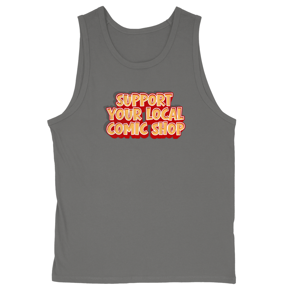 Soft Style Unisex Tank Top - Charcoal - front