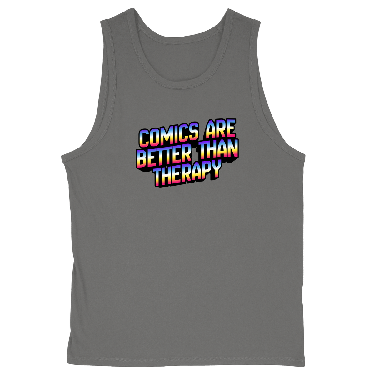 Soft Style Unisex Tank Top - Charcoal - front