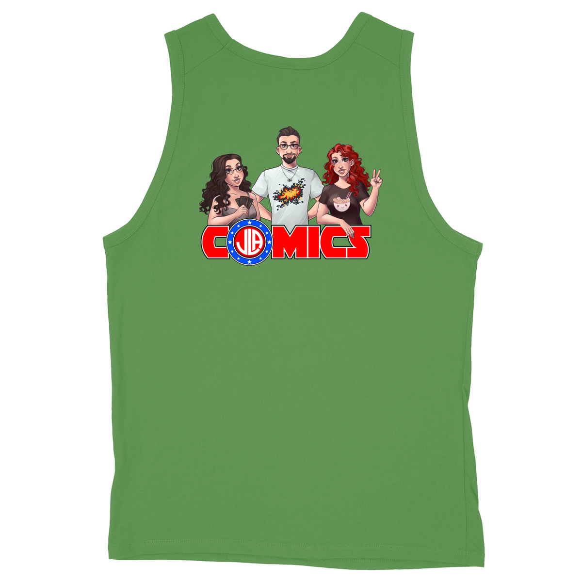 Soft Style Unisex Tank Top - Green - back***Green|||Soft Style Unisex Tank Top