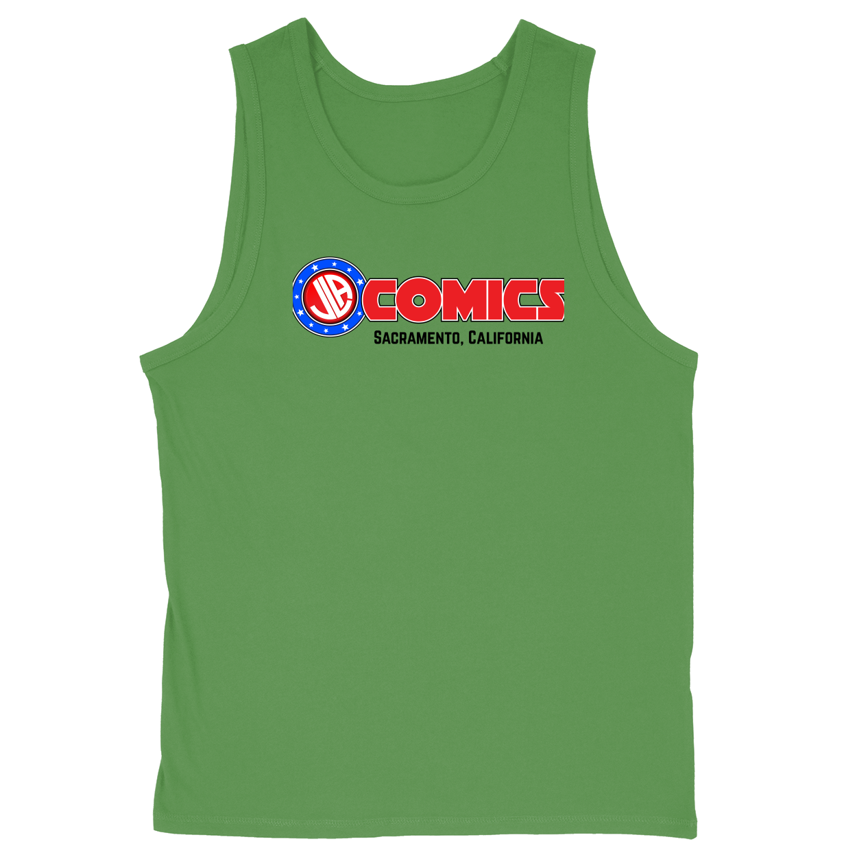 Soft Style Unisex Tank Top - Green - front***Green|||Soft Style Unisex Tank Top