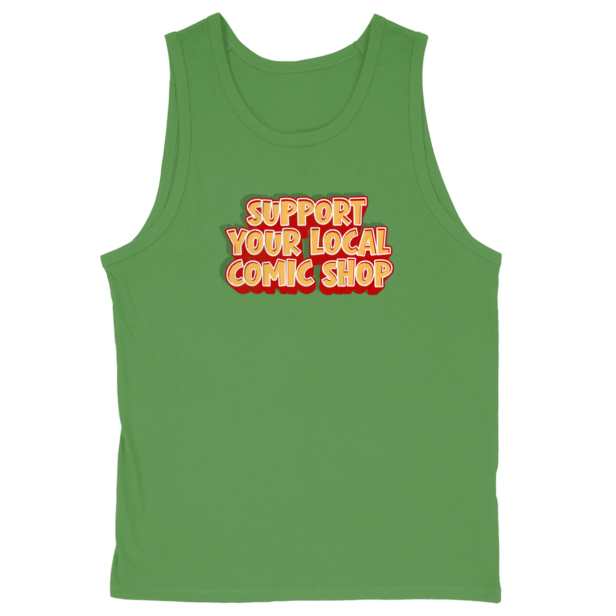 Soft Style Unisex Tank Top - Green - front***Green|||Soft Style Unisex Tank Top