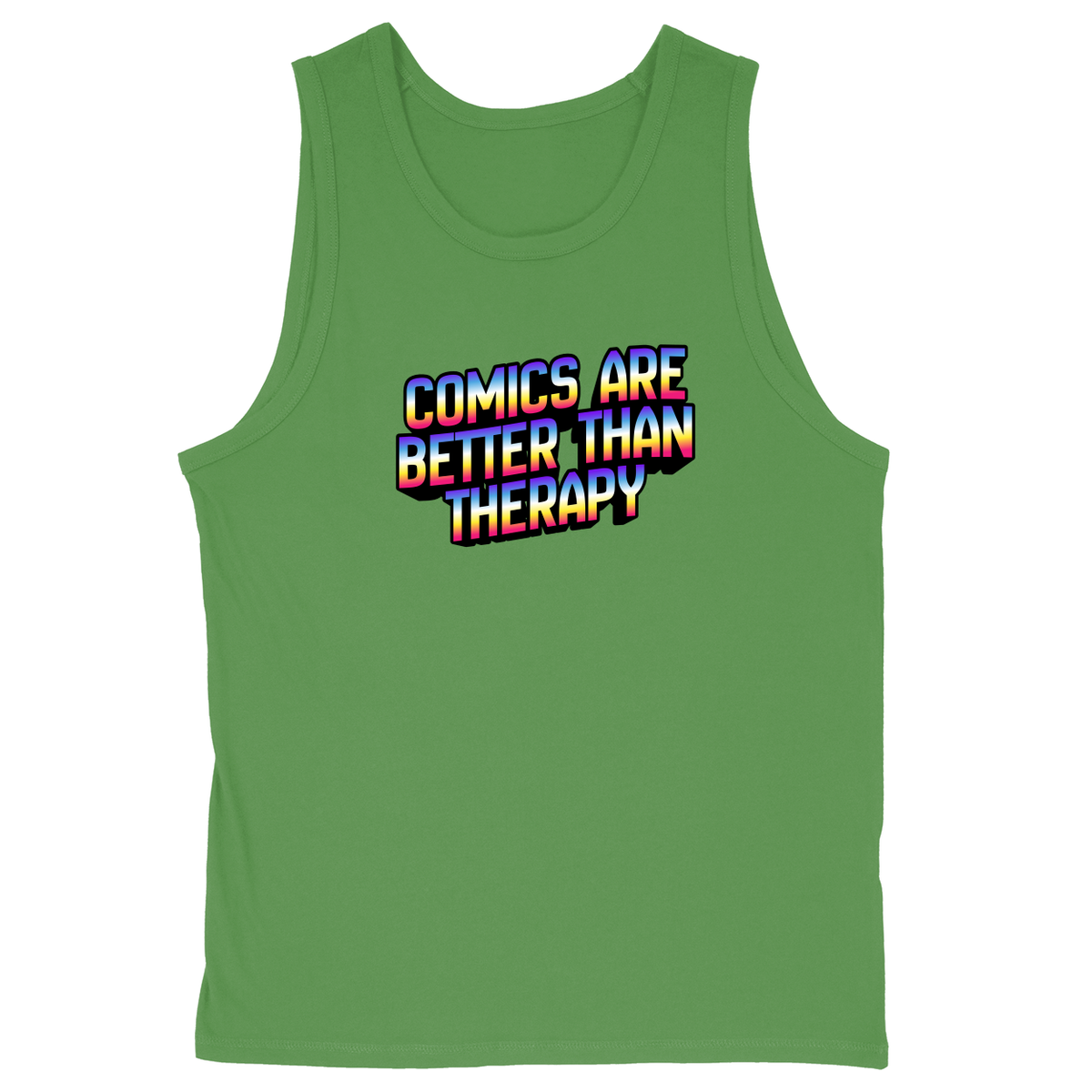 Soft Style Unisex Tank Top - Green - front
