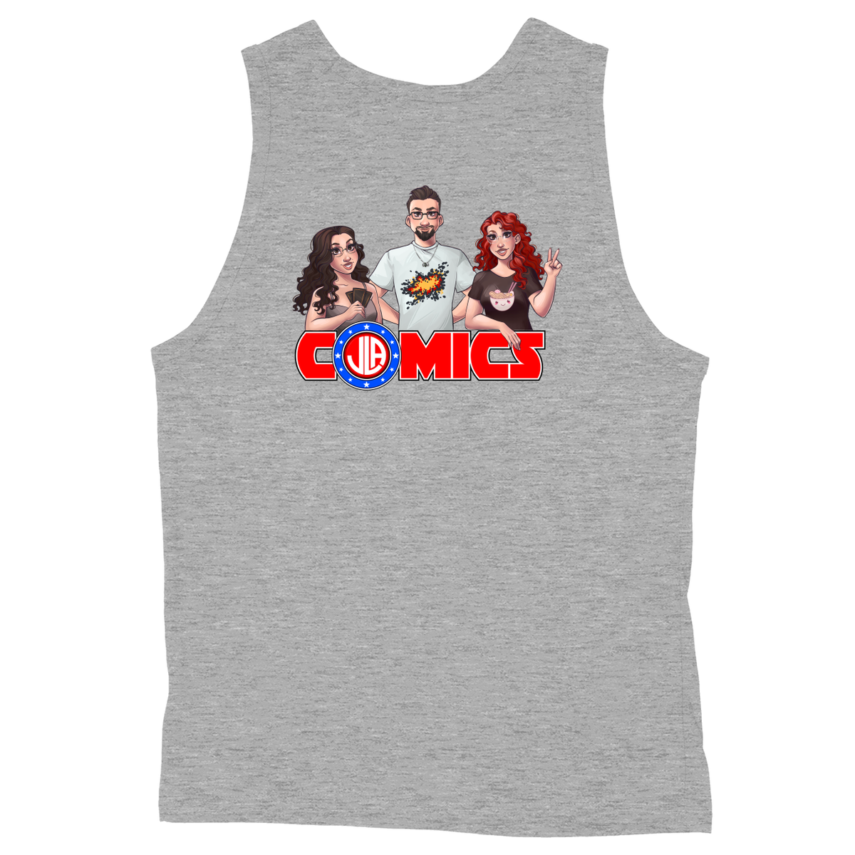 Soft Style Unisex Tank Top - Heather Grey - back***Heather Grey|||Soft Style Unisex Tank Top