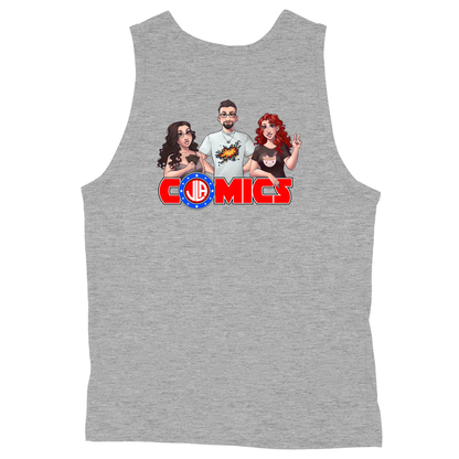 Soft Style Unisex Tank Top - Heather Grey - back