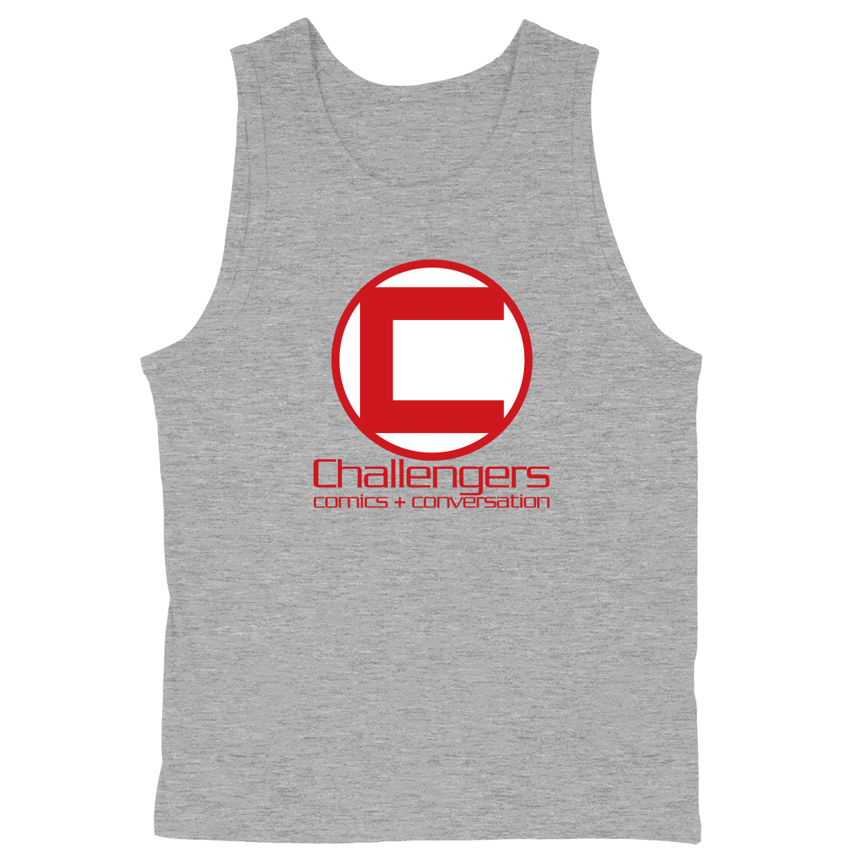 Soft Style Unisex Tank Top - Heather Grey - front***Heather Grey|||Soft Style Unisex Tank Top
