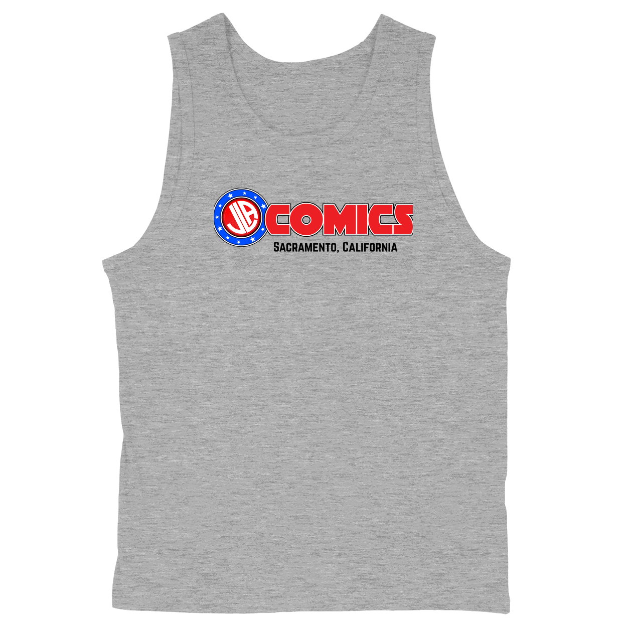 Soft Style Unisex Tank Top - Heather Grey - front***Heather Grey|||Soft Style Unisex Tank Top