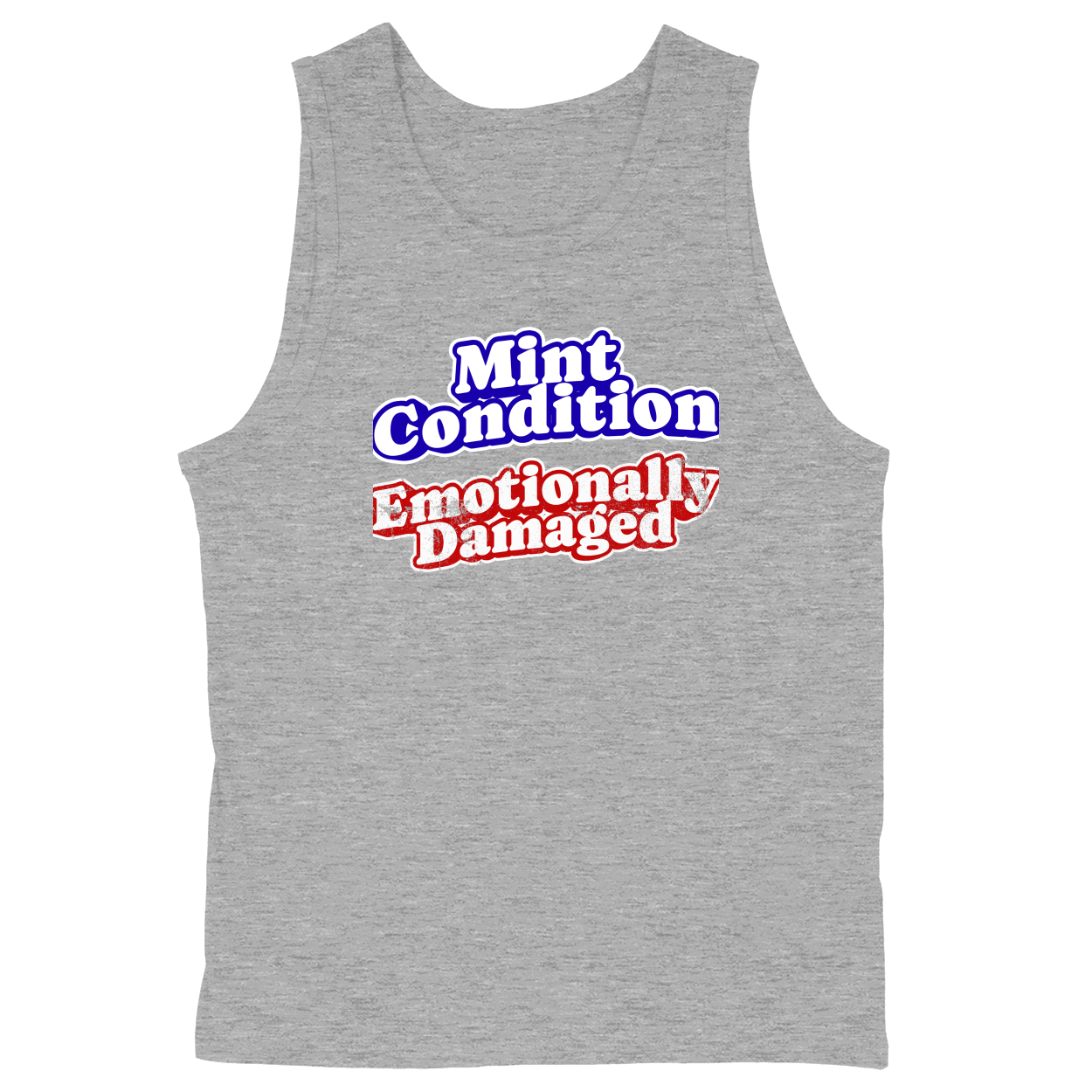 Soft Style Unisex Tank Top - Heather Grey - front***Heather Grey|||Soft Style Unisex Tank Top