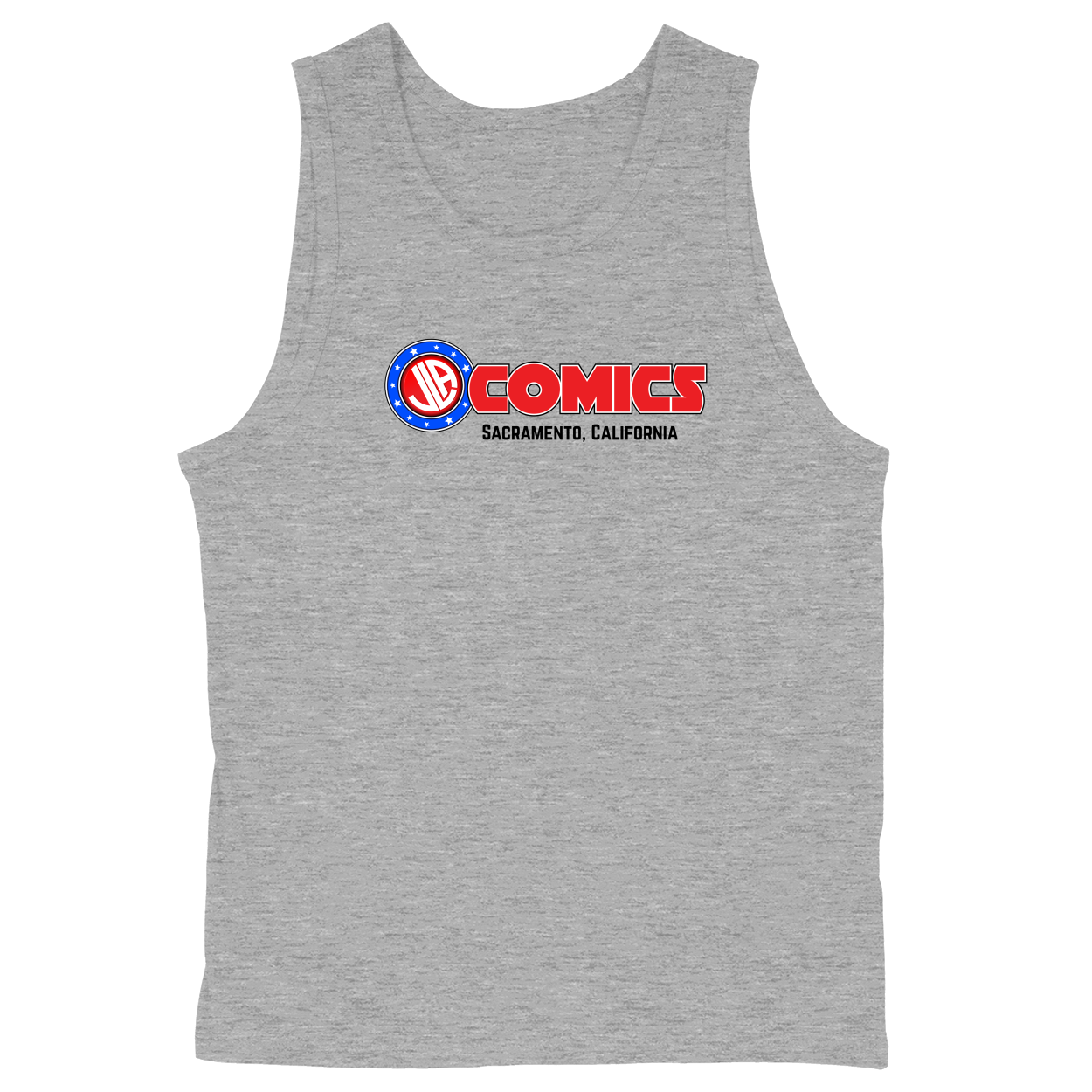 Soft Style Unisex Tank Top - Heather Grey - front***Heather Grey|||Soft Style Unisex Tank Top