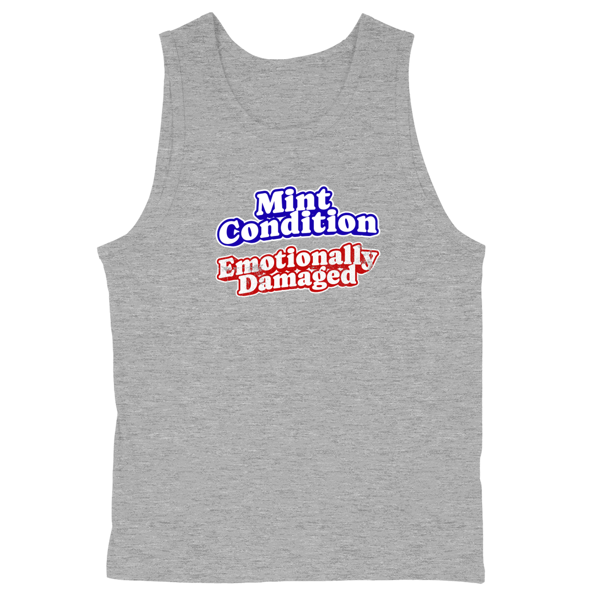 Soft Style Unisex Tank Top - Heather Grey - front***Heather Grey|||Soft Style Unisex Tank Top
