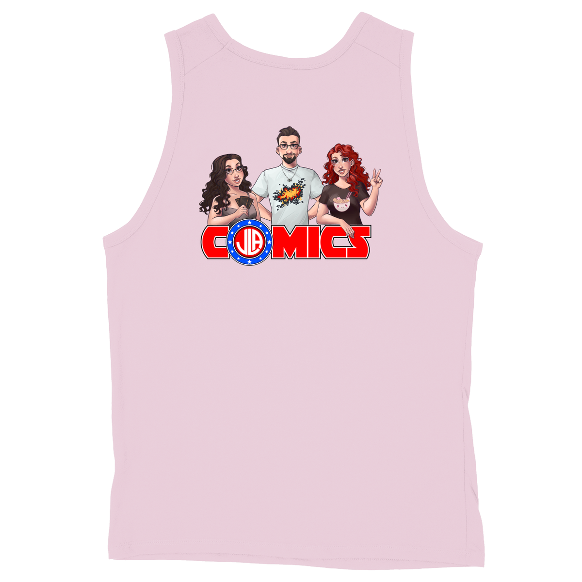 Soft Style Unisex Tank Top - Light Pink - back***Light Pink|||Soft Style Unisex Tank Top