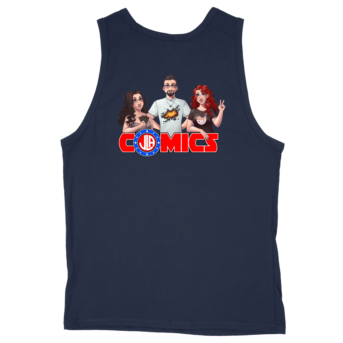 Soft Style Unisex Tank Top - Navy - back***Navy|||Soft Style Unisex Tank Top