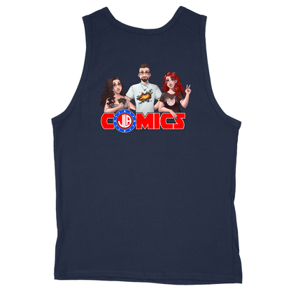 Soft Style Unisex Tank Top - Navy - back