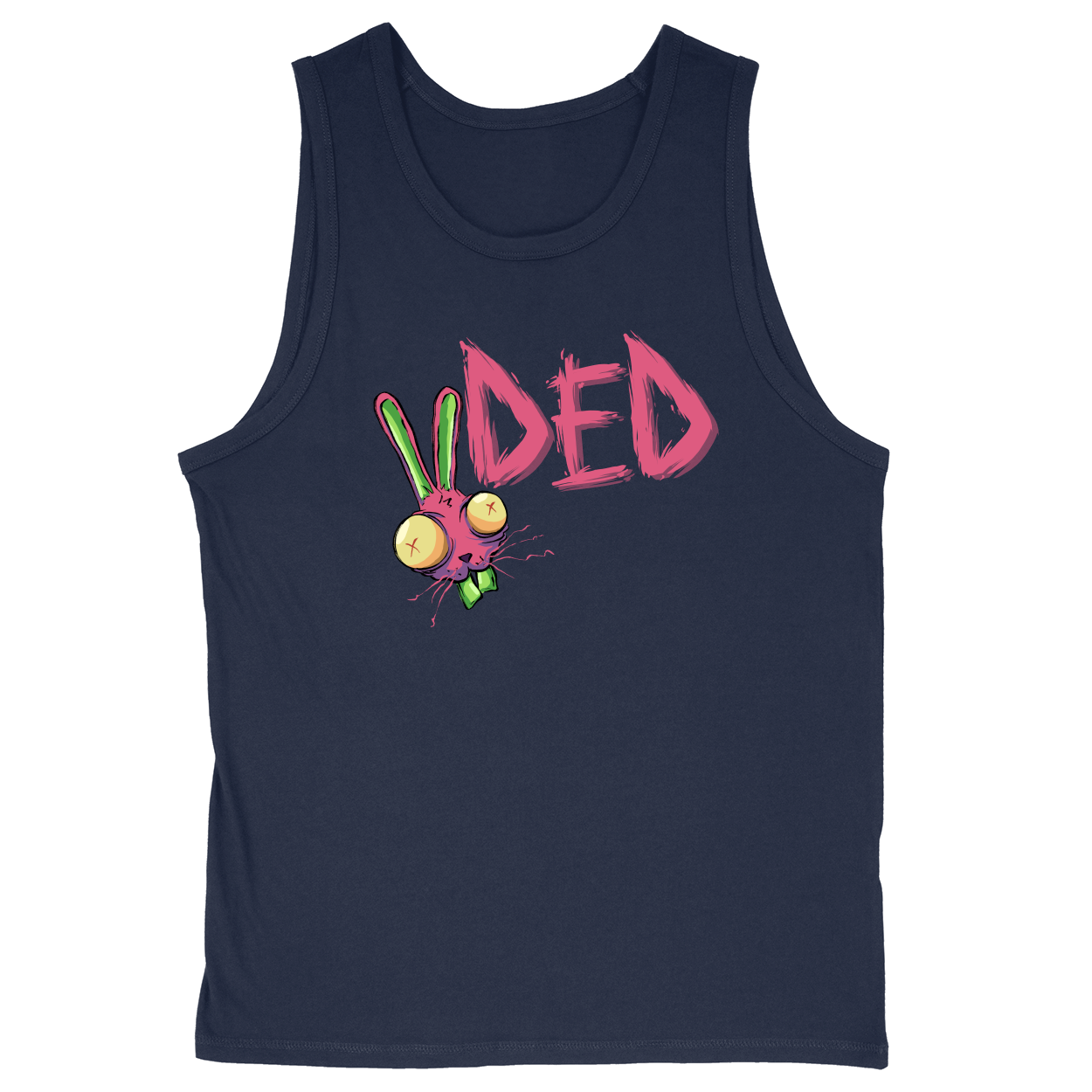 Soft Style Unisex Tank Top - Navy - front***Navy|||Soft Style Unisex Tank Top