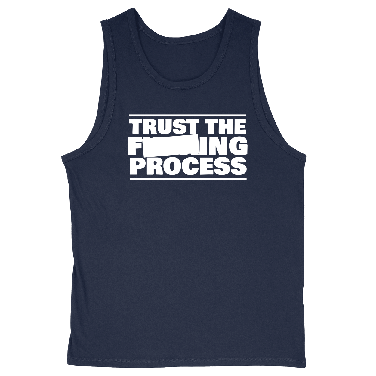 Soft Style Unisex Tank Top - Navy - front***Navy|||Soft Style Unisex Tank Top