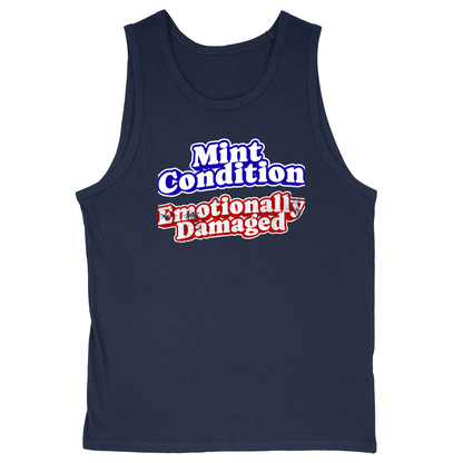 Soft Style Unisex Tank Top - Navy - front