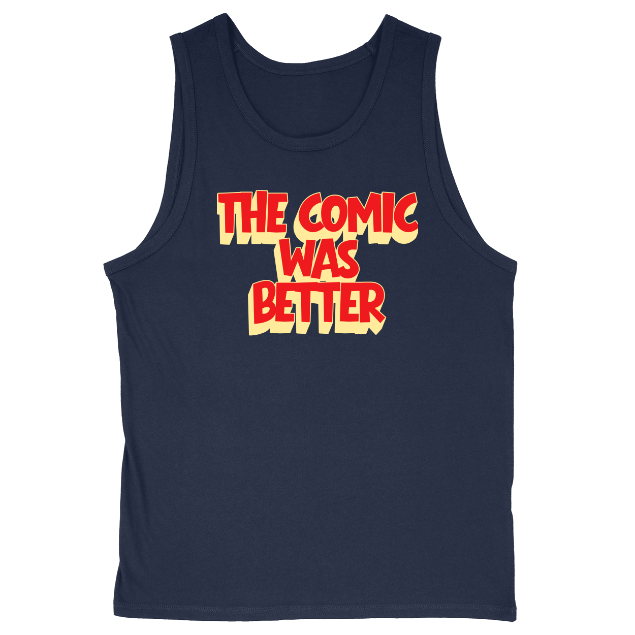 Soft Style Unisex Tank Top - Navy - front***Navy|||Soft Style Unisex Tank Top