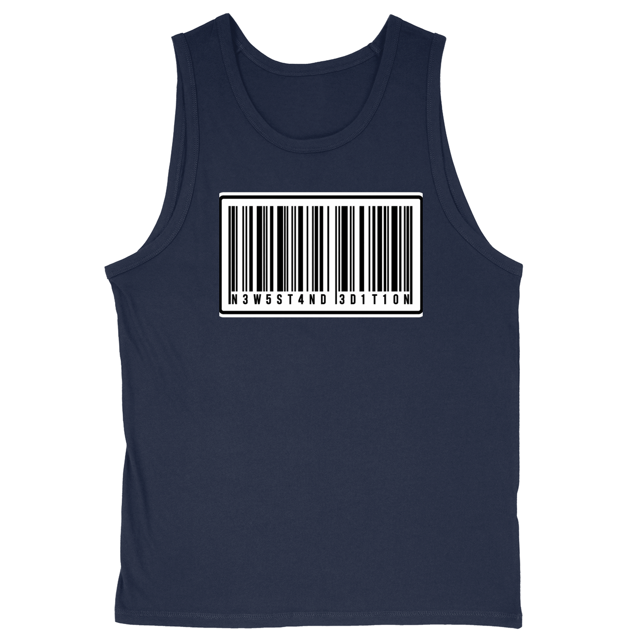 Soft Style Unisex Tank Top - Navy - front***Navy|||Soft Style Unisex Tank Top