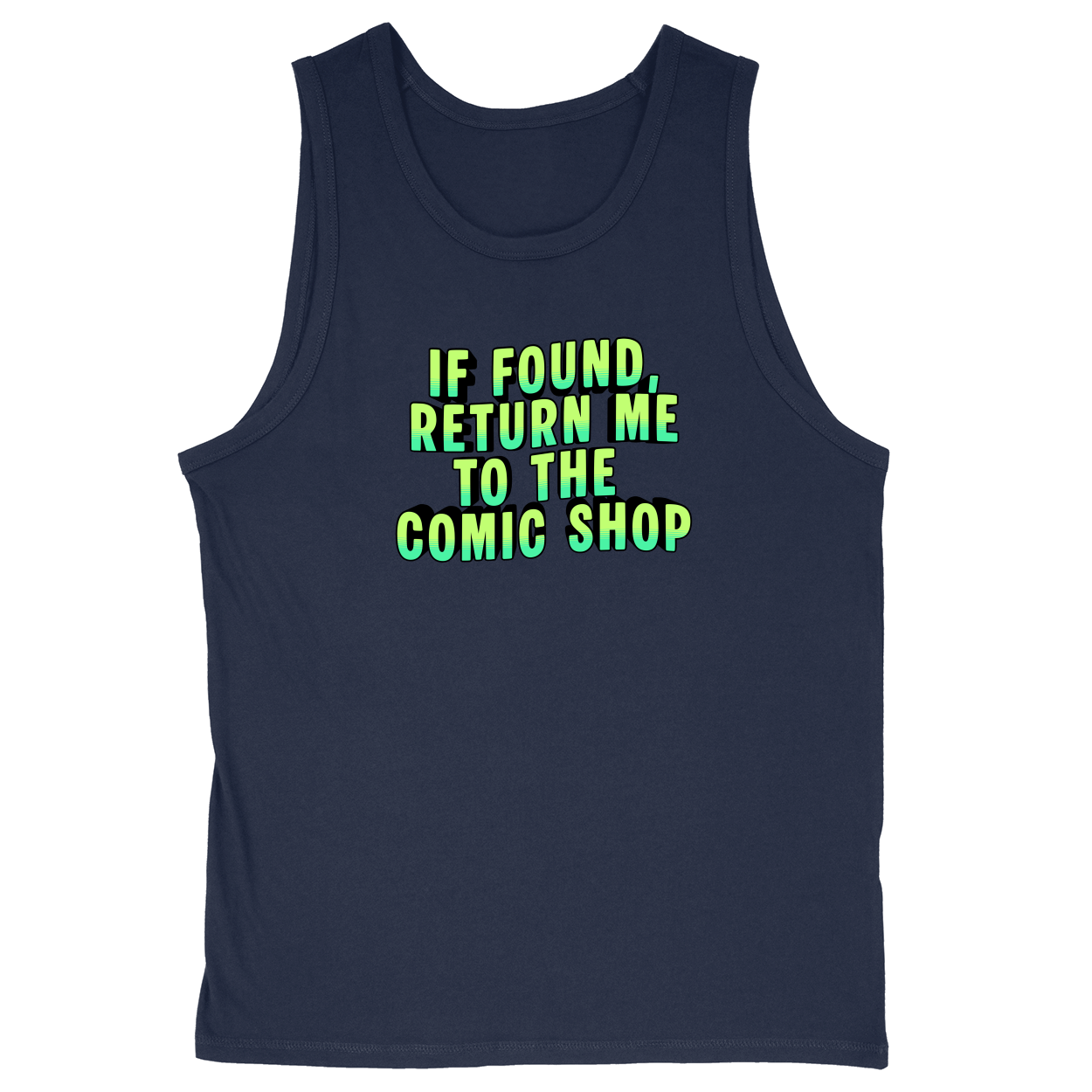 Soft Style Unisex Tank Top - Navy - front***Navy|||Soft Style Unisex Tank Top