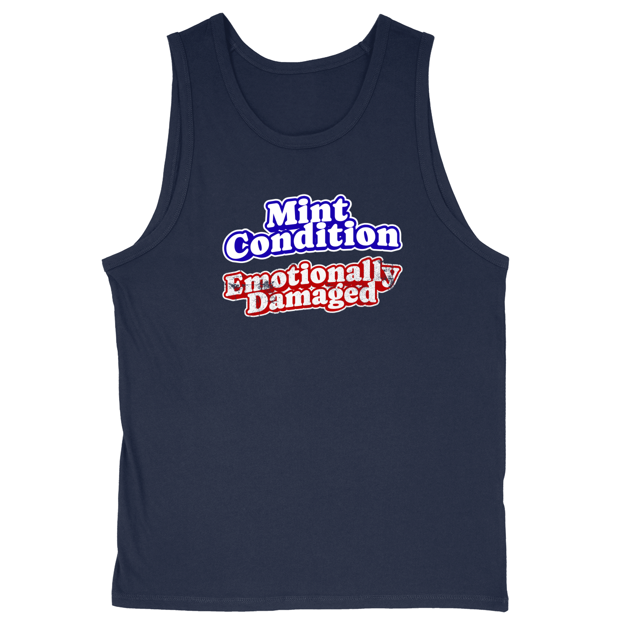 Soft Style Unisex Tank Top - Navy - front