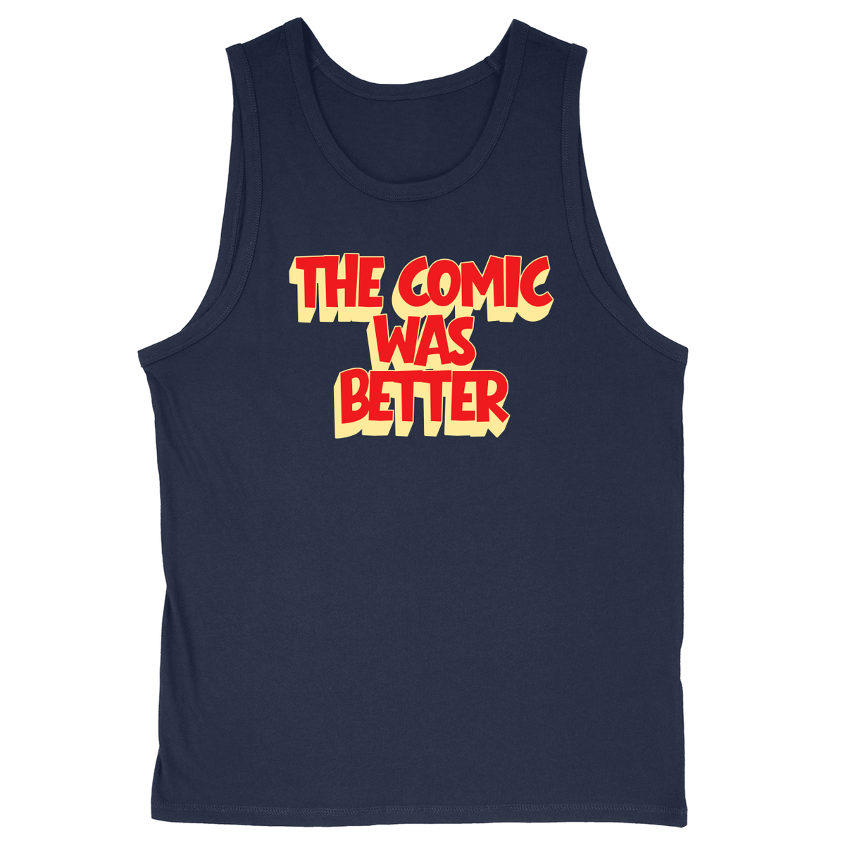 Soft Style Unisex Tank Top - Navy - front***Navy|||Soft Style Unisex Tank Top