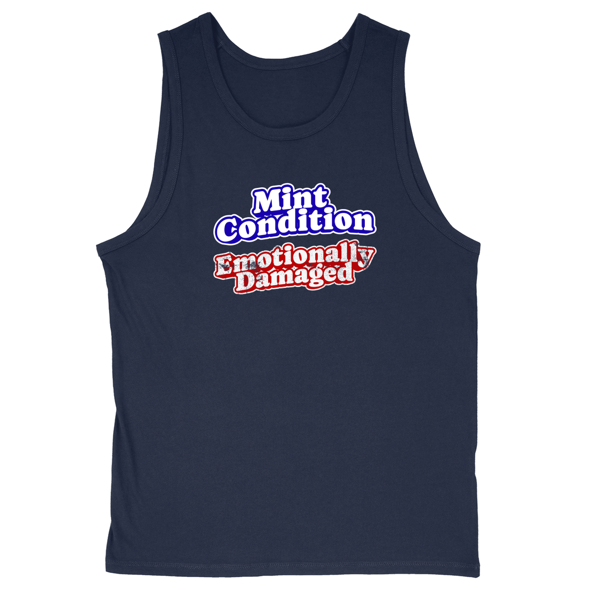 Soft Style Unisex Tank Top - Navy - front