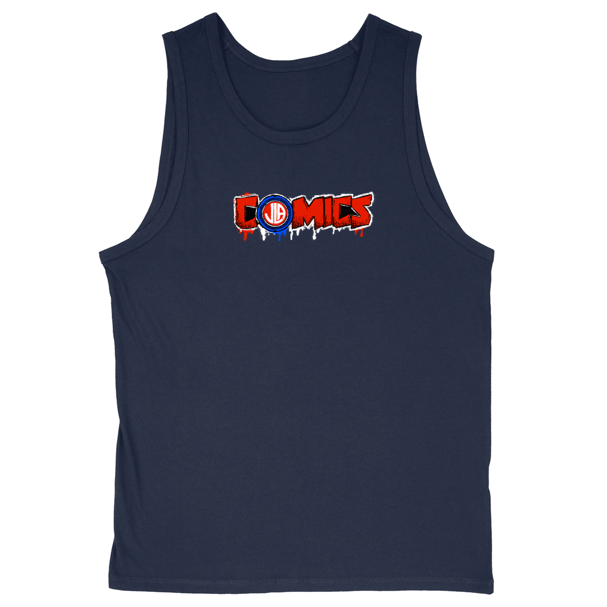 Soft Style Unisex Tank Top - Navy - front