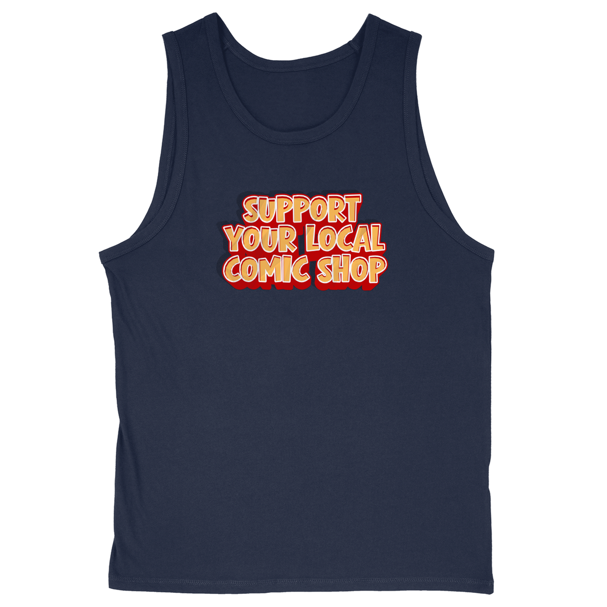 Soft Style Unisex Tank Top - Navy - front***Navy|||Soft Style Unisex Tank Top