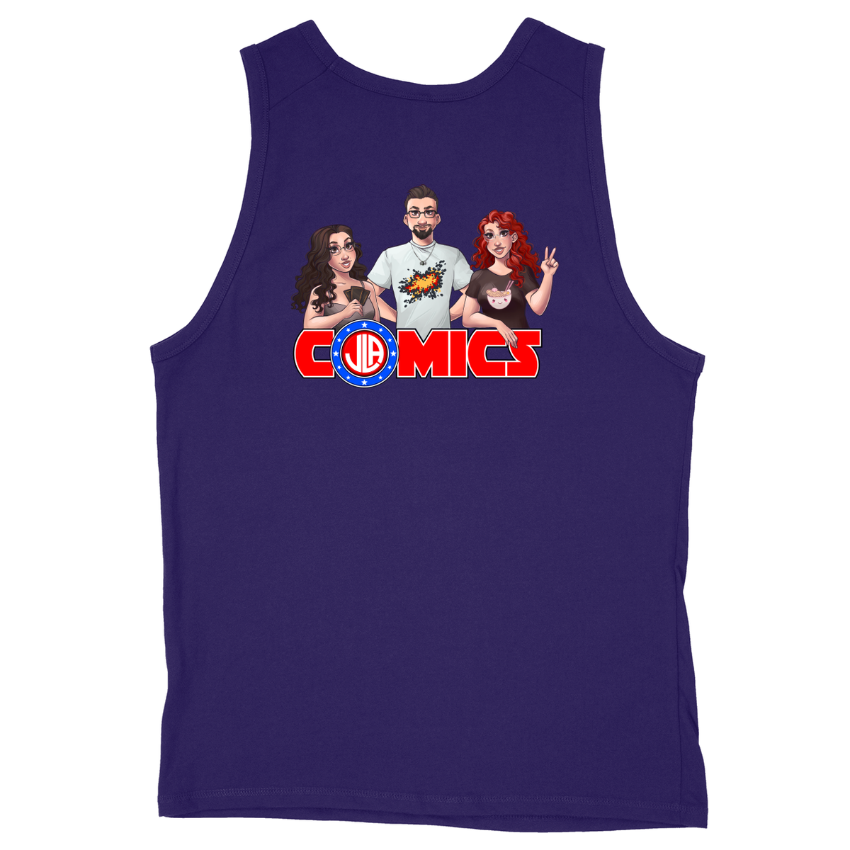 Soft Style Unisex Tank Top - Purple - back***Purple|||Soft Style Unisex Tank Top