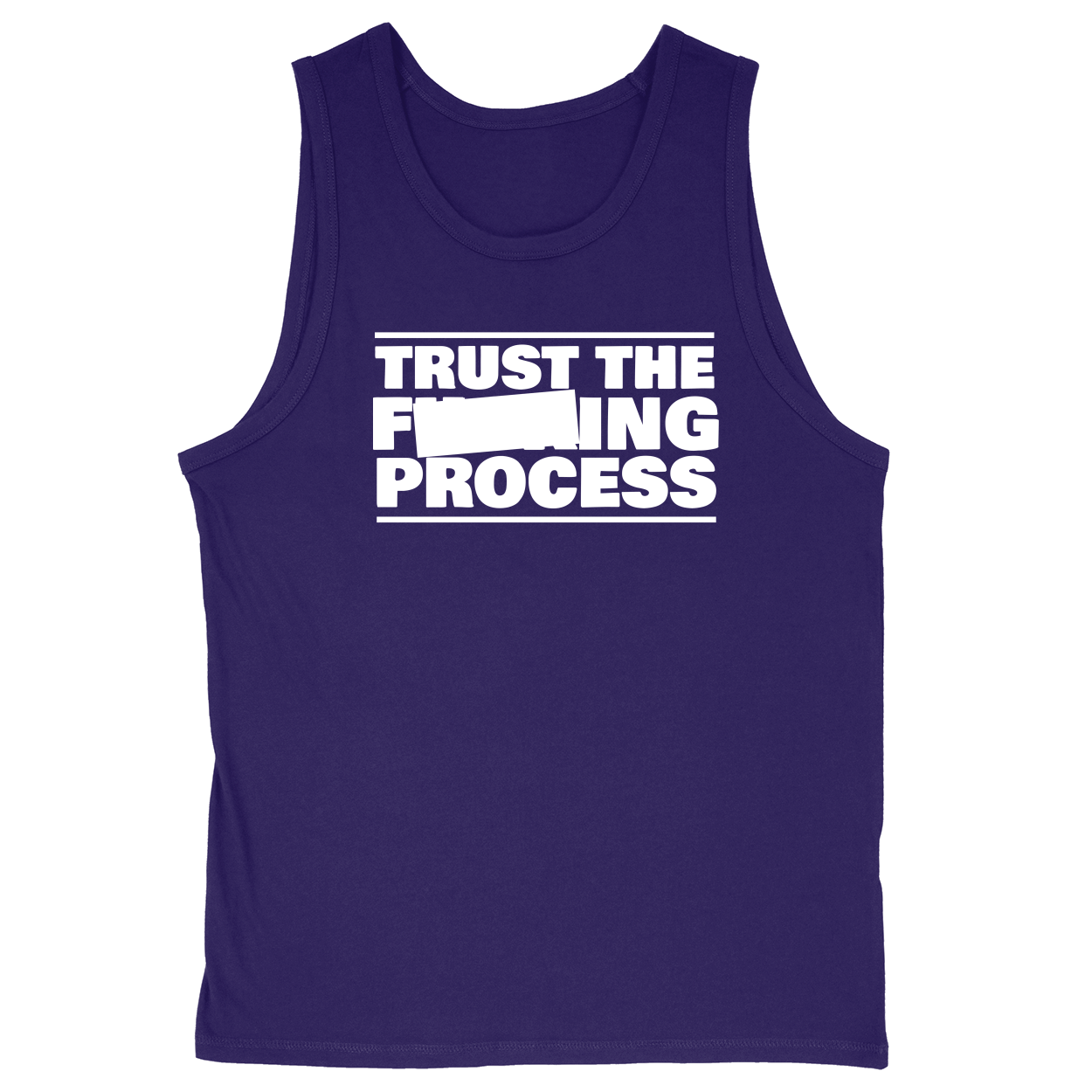 Soft Style Unisex Tank Top - Purple - front***Purple|||Soft Style Unisex Tank Top