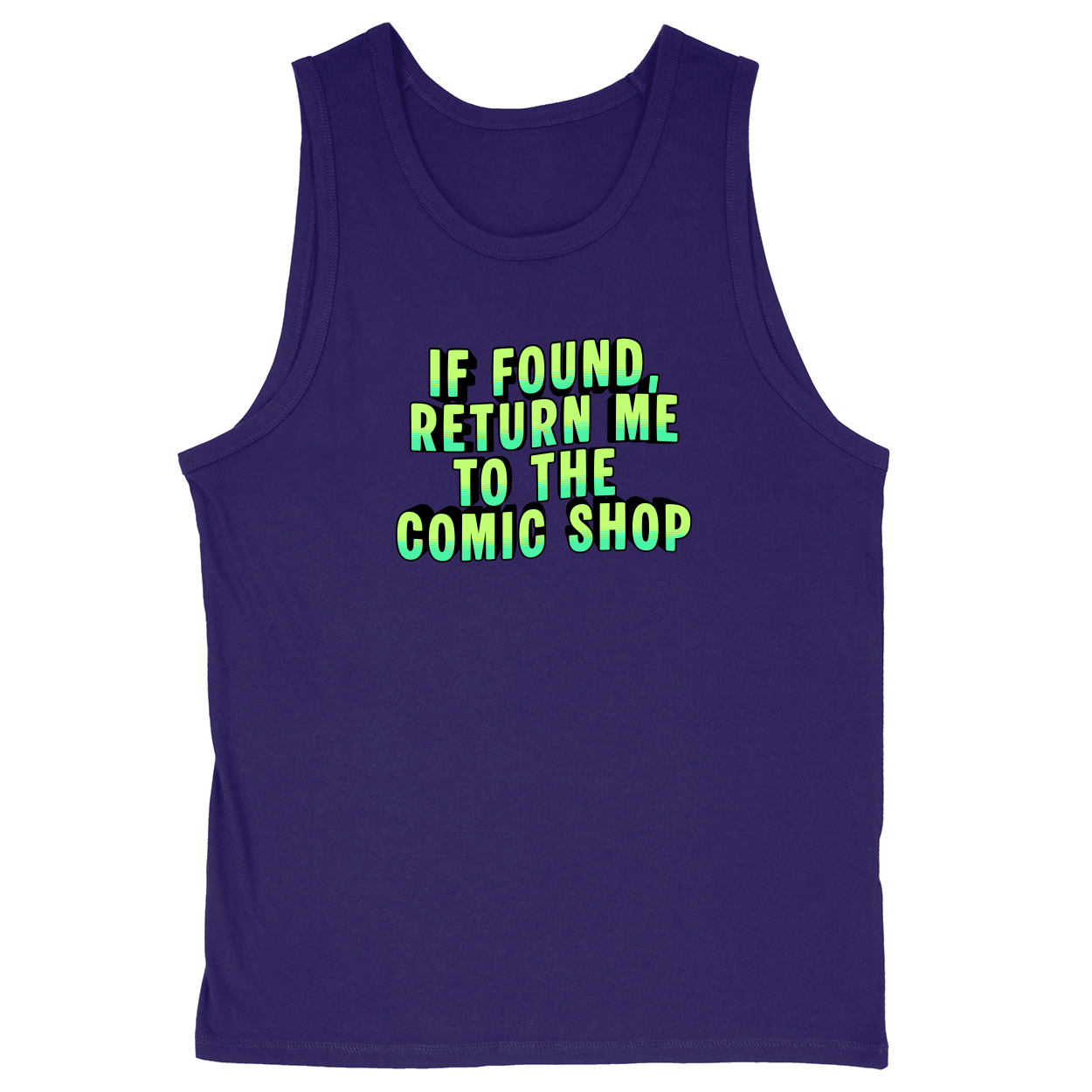 Soft Style Unisex Tank Top - Purple - front***Purple|||Soft Style Unisex Tank Top