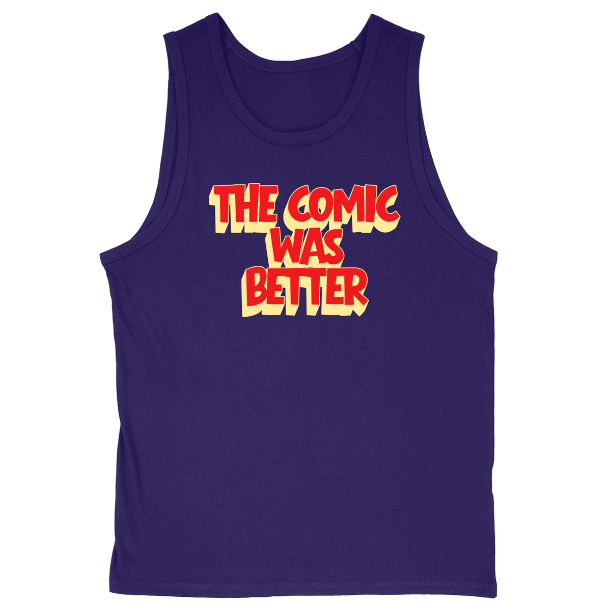 Soft Style Unisex Tank Top - Purple - front***Purple|||Soft Style Unisex Tank Top