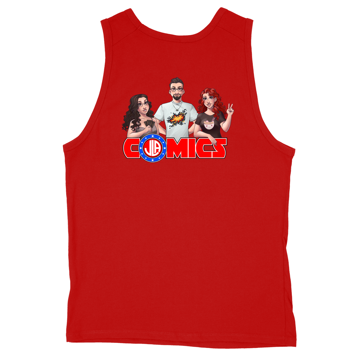 Soft Style Unisex Tank Top - Red - back***Red|||Soft Style Unisex Tank Top