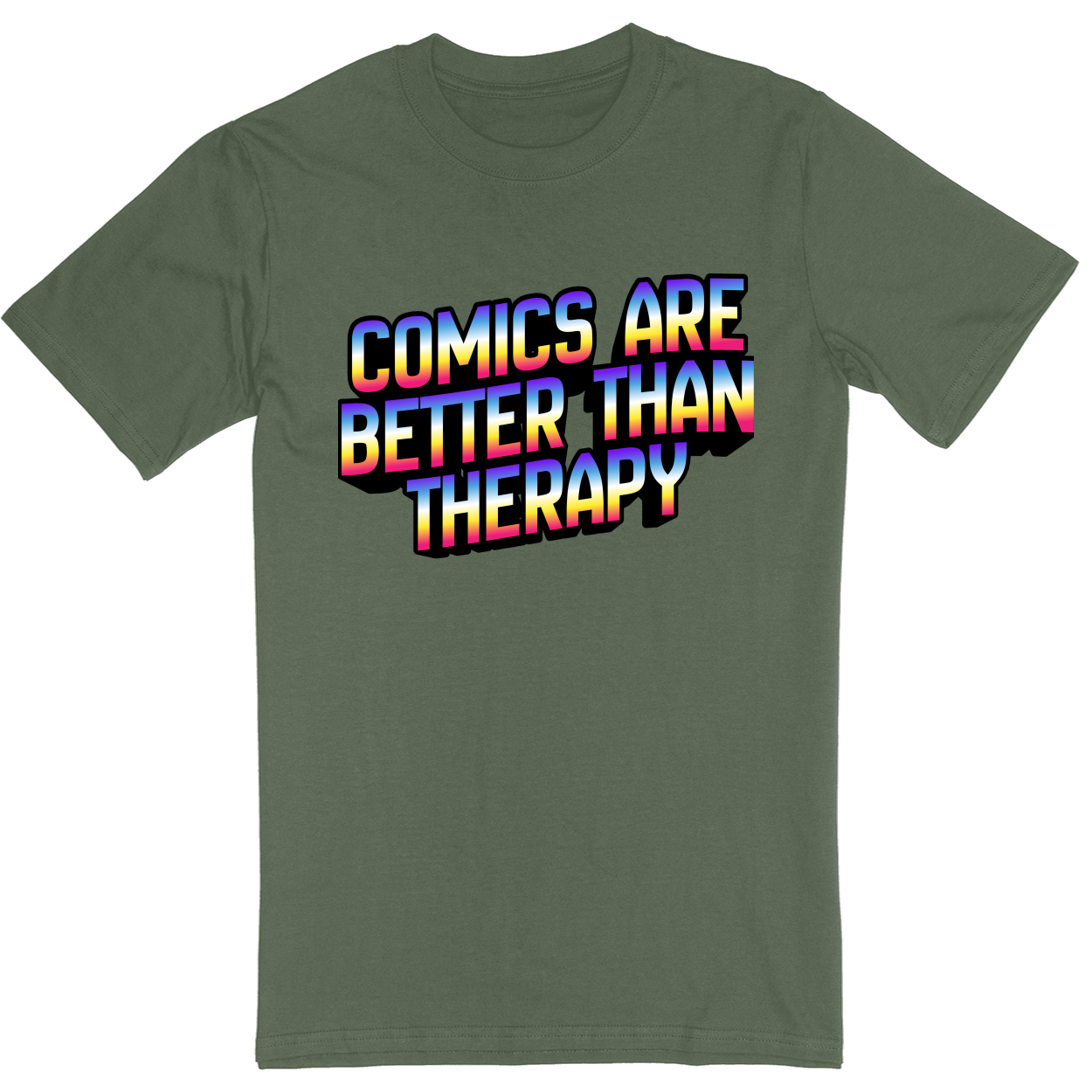 Standard Soft Style Unisex T-Shirt - Military Green - front***Military Green|||Standard Soft Style Unisex T-Shirt