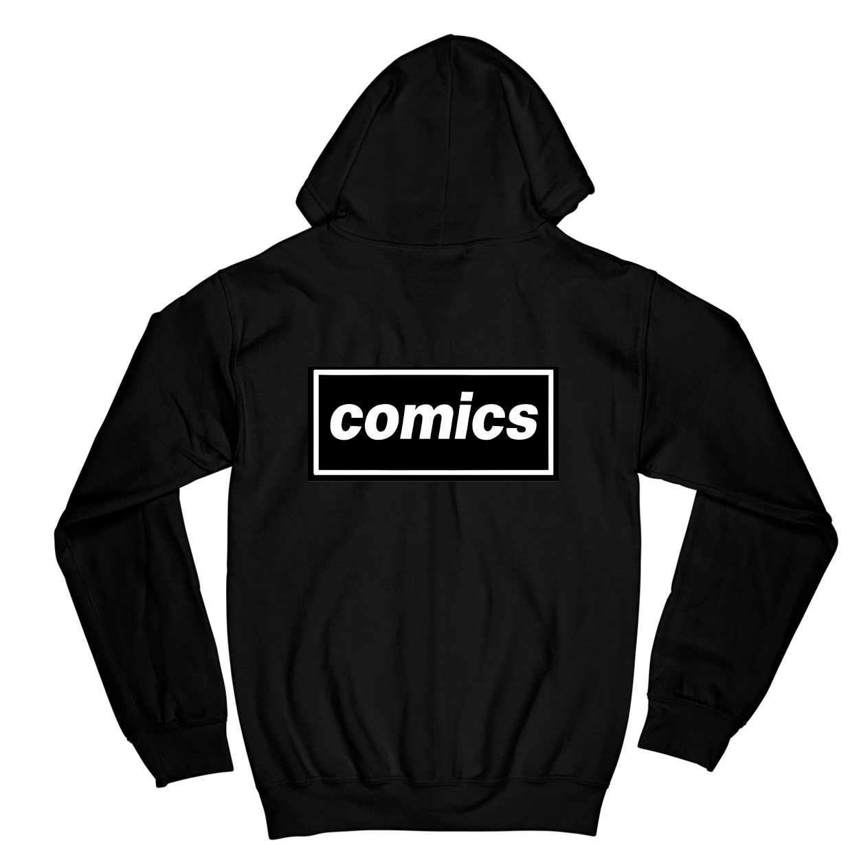 Zip Hoodie - Black - back***Black