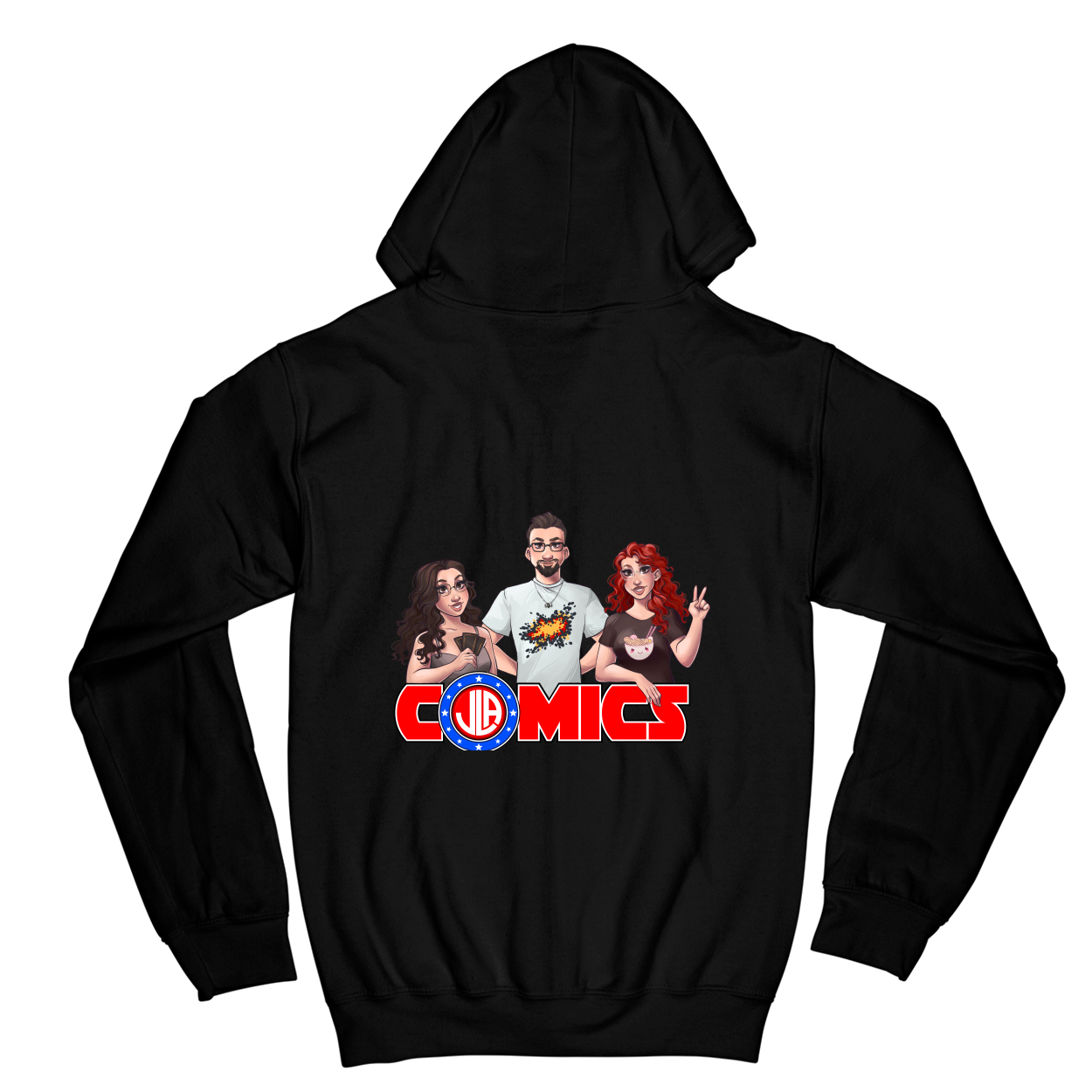 Zip Hoodie - Black - back