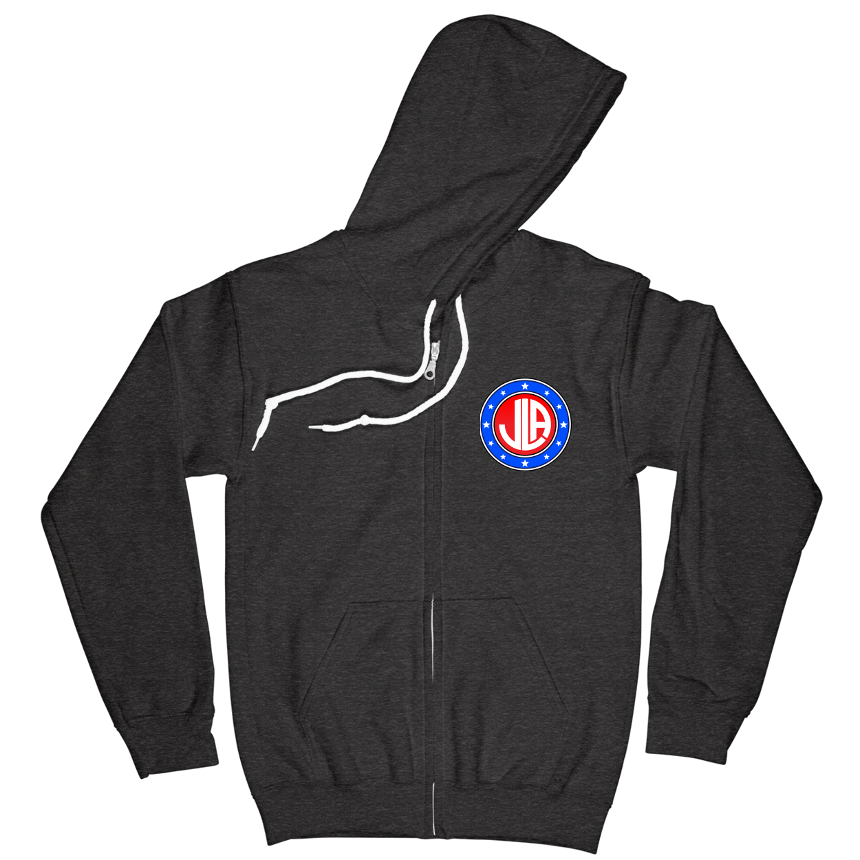 Zip Hoodie - Dark Grey Heather - front