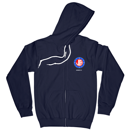 Zip Hoodie - Navy - front